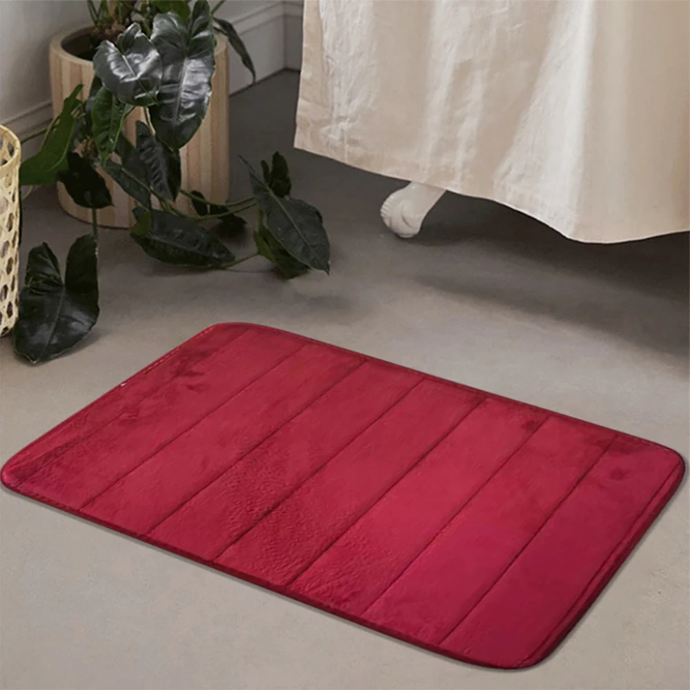 Alfombra Baño 100% Algodón Formas a precio barato Color Rojo Medidas 40x60cm