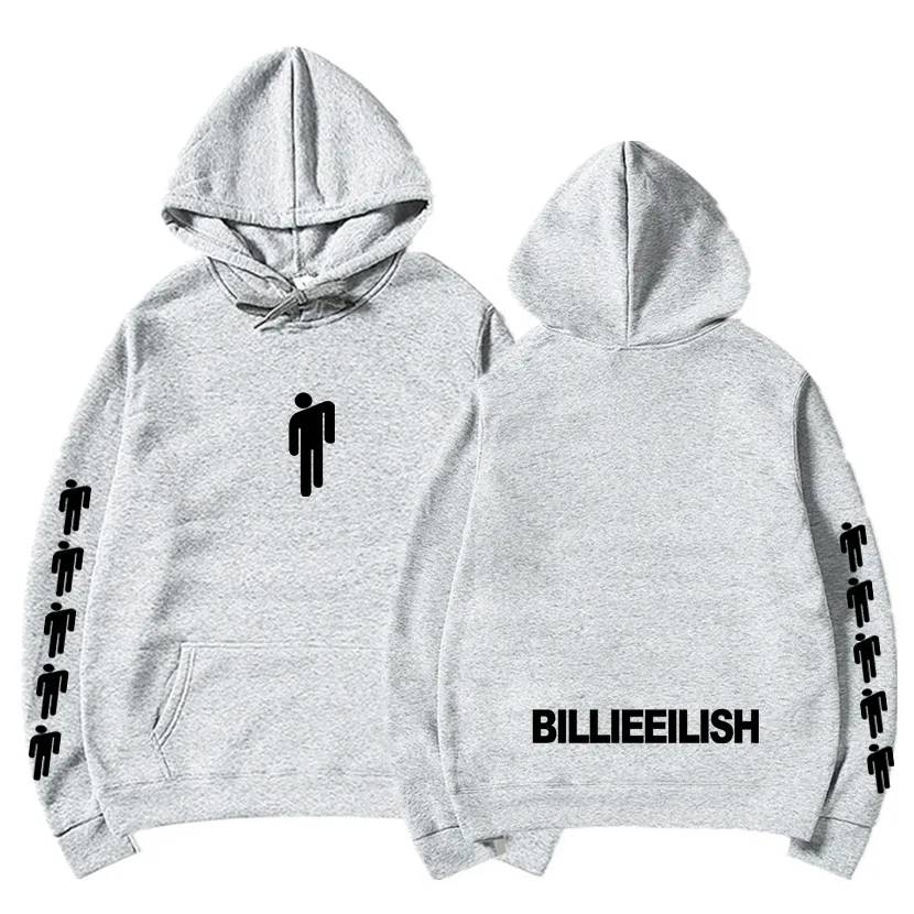 Billie Eilish модная хит продаж Повседневная Уличная одежда толстовки с принтом для