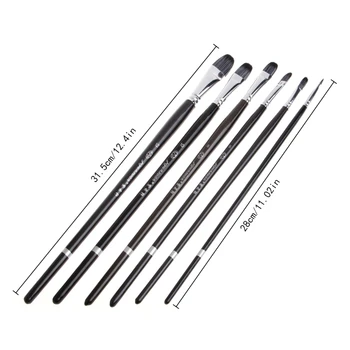 

6Pcs Brushes Set for Art Painting Oil Watercolor Drawing Craft DIY Kid Artist