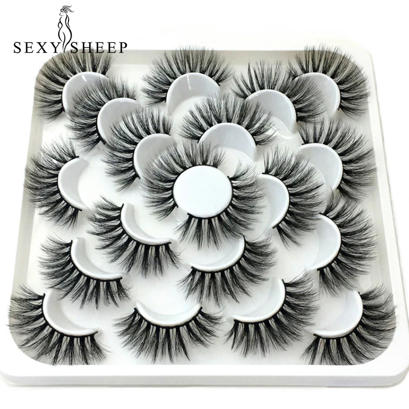 

SEXYSHEEP 10pairs 25mm 3D Mink Lashes Natural Long False Eyelashes Volume Fake Lashes Makeup Extension Eyelashes maquiagem