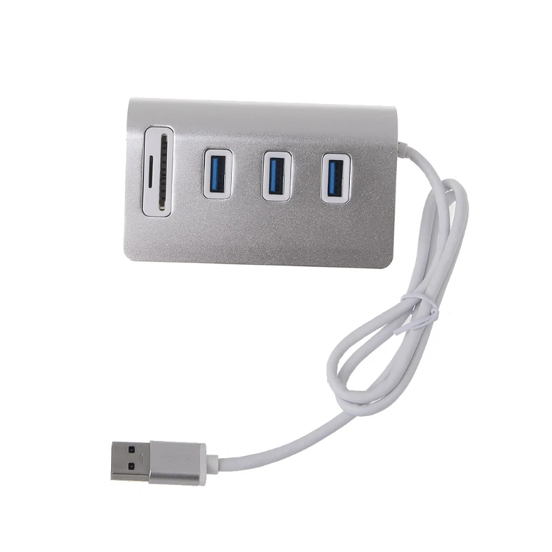 USB 3,0 концентратор 3 порта интерфейс питания устройство для чтения карт SD TF Для iMac MacBook Air ноутбук