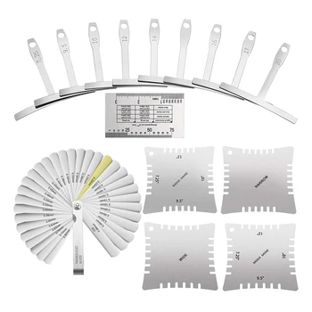 

Stainless steel Guitar Measure Tool Understring Radius Notched Radius Gauges String Action Ruler Guitar Luthier Tool for Bass