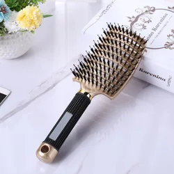 Brosse à cheveux en Nylon pour femmes, peigne de Massage, pour cheveux humides et bouclés, pour Salon de coiffure, outils de coiffure 