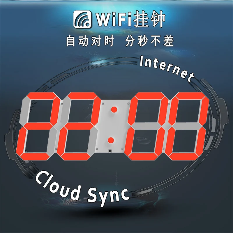 

HOT HOT HOT WIFI clock roman numeral clock roman numeral clock alarm clock watch digital dentist gift wall decor