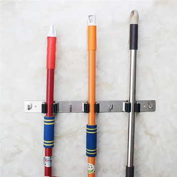 

Broom Hanger Mop and Broom Holder Broom Organizer Grip Clips Wall Mounted Garden Storage Rack with Screws#20