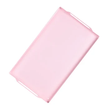 

Nordic Style Metal Rectangular Plate Storage Trays With Handle Snack Fruit Western Food Plate Afternoon Tea Table Decor