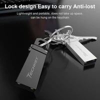 Диски нави Techkey USB Flash Drive 64 ГБ қалами пӯлоди металлӣ 32 ГБ хотираи хотираи хотираи USB чӯби баландсуръат Pendrive Key ба ту тӯҳфаи диск 1