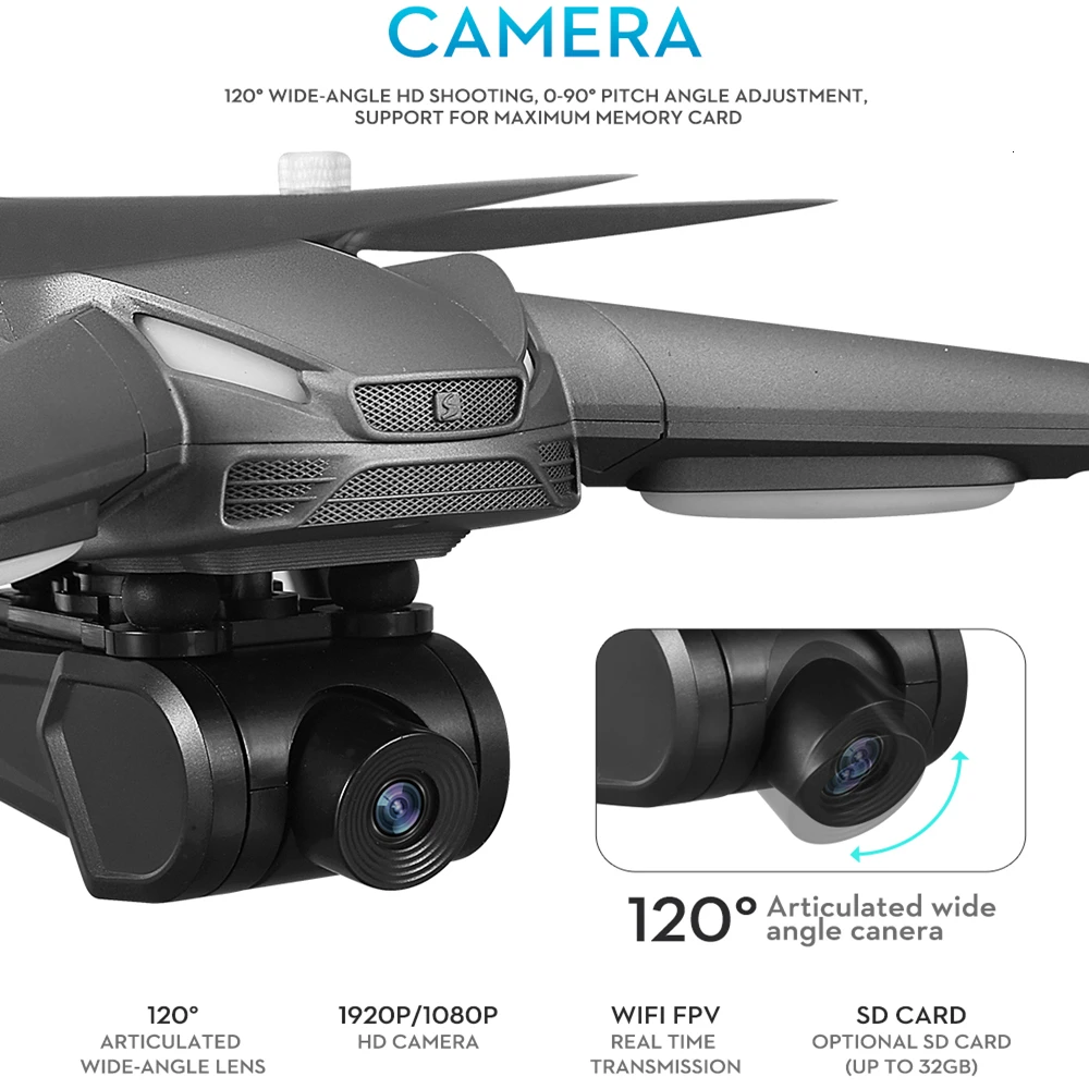 RC Drone S002 GPS Drones with 5G WiFi FPV 1080P Camera GPS Follow Me Mode Brushless RC Quadcopter with Camera VS B5W X9 Dron