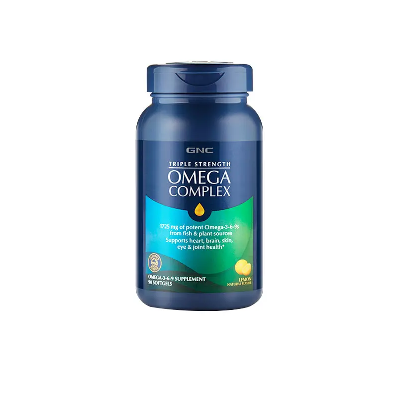 

OMEGA COMPLEX 1725 mg of potent omega-3-6-9s from fish & plant sources Supports heart,skin,eye & joint health 90 softgels