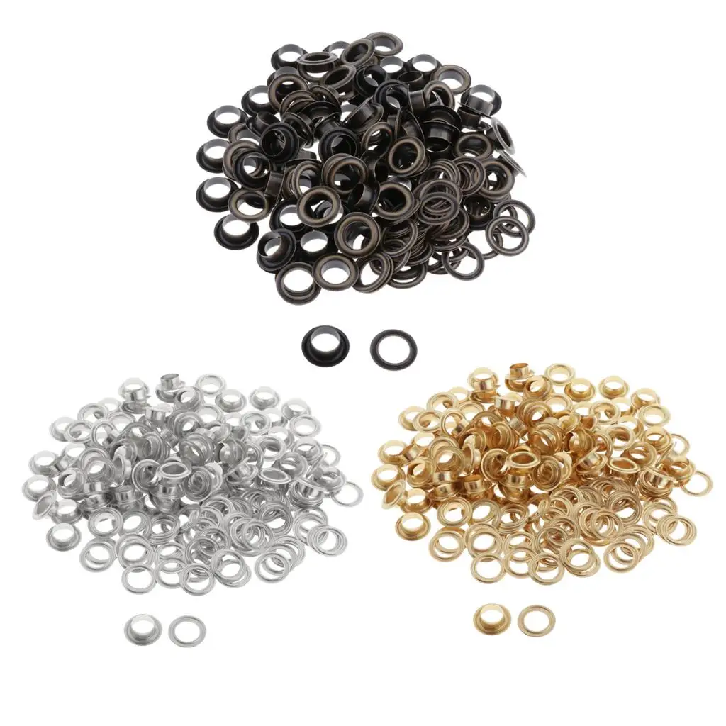 100 Sets Copper Metal Grommets Eyelets With Washers Boat Tent Nut Hardware