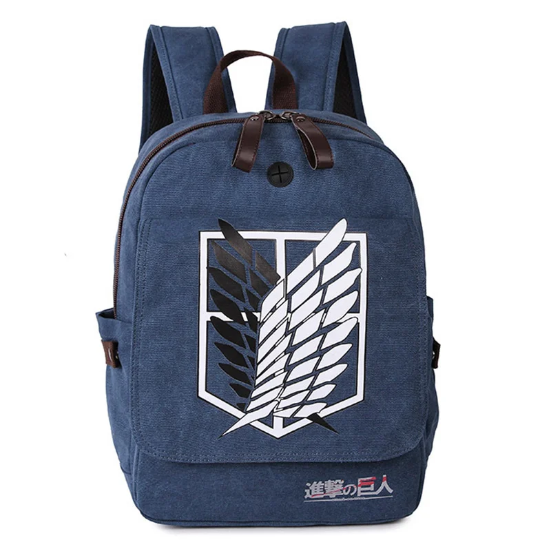 Attack on Titan Backpack Men Women Canvas Japan Anime Printing School Bag for Teenagers Travel Bags Mochila Galaxia BP0153 (2)