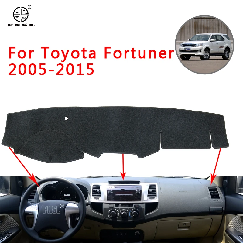 PNSL крышка приборной панели автомобиля коврик для TOYOTA Fortuner 2005-2015 защита от солнца