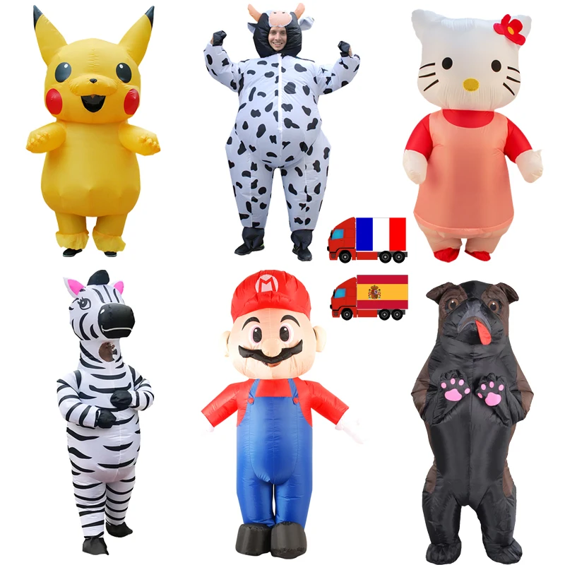 Милый надувной костюм для взрослых в форме животных детские костюмы косплея и