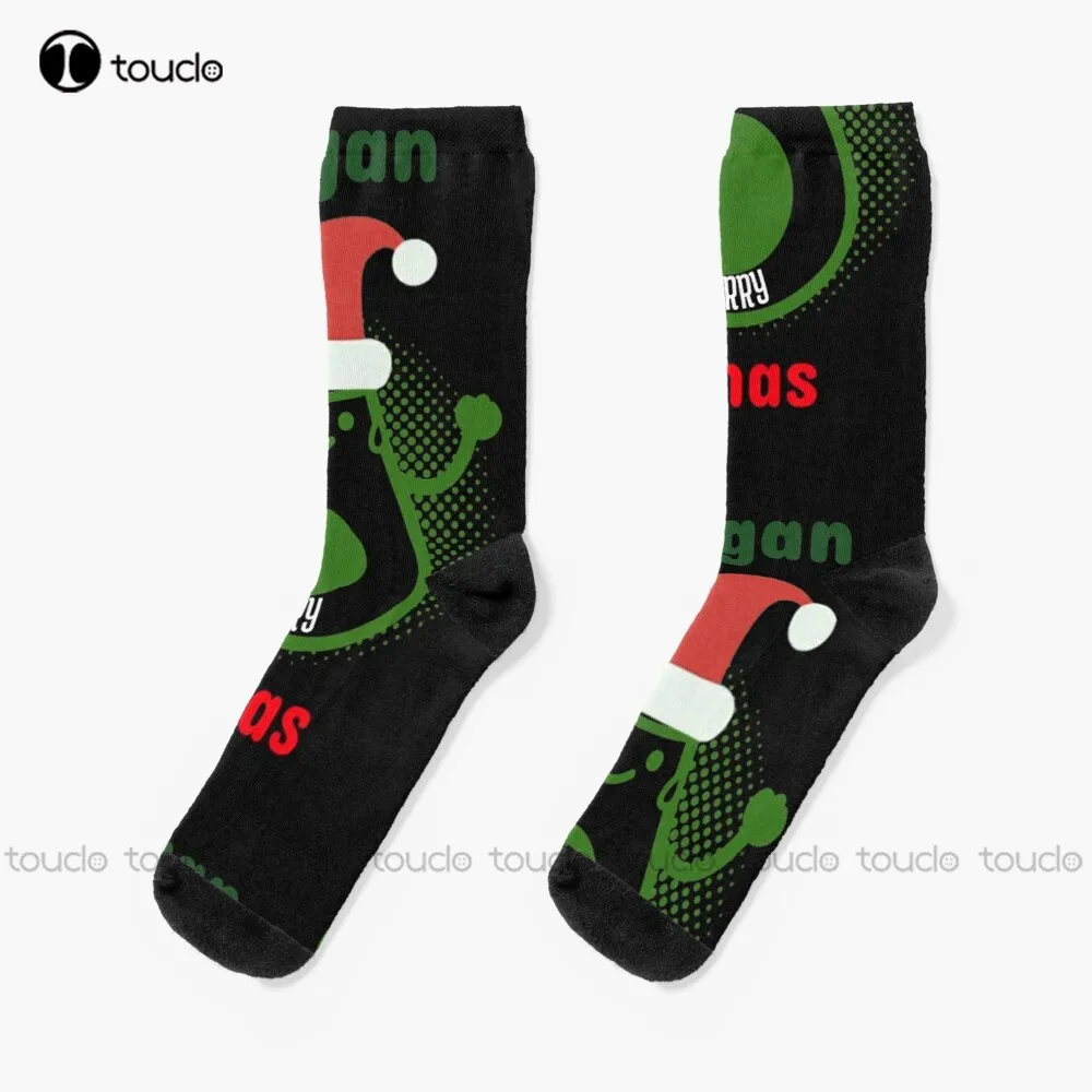 

Vegan Merry Xmas Socks Usa Socks Personalized Custom Unisex Adult Teen Youth Socks 360° Digital Print Fashion New Women Men