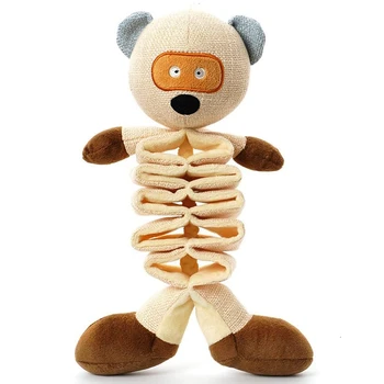 

Dog Toys Plush Dog Toys Stuffed Animal with Crinkle Paper for Animal Shape Chew Toy Raccoon