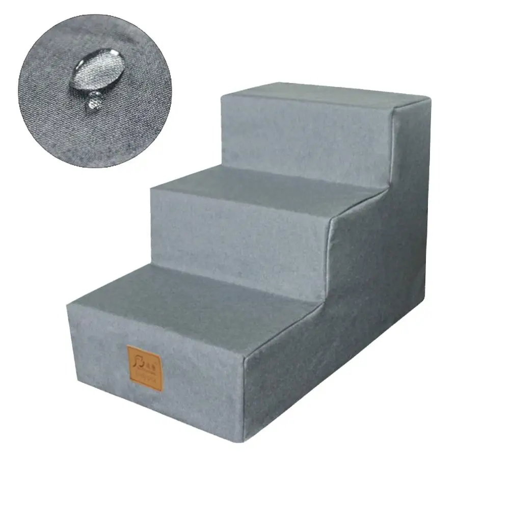  Pet Dog Stairs 3/4 Steps Stairs For Small Dog Cat Pet Ramp Ladder Anti-slip Removable Dogs Bed Stai