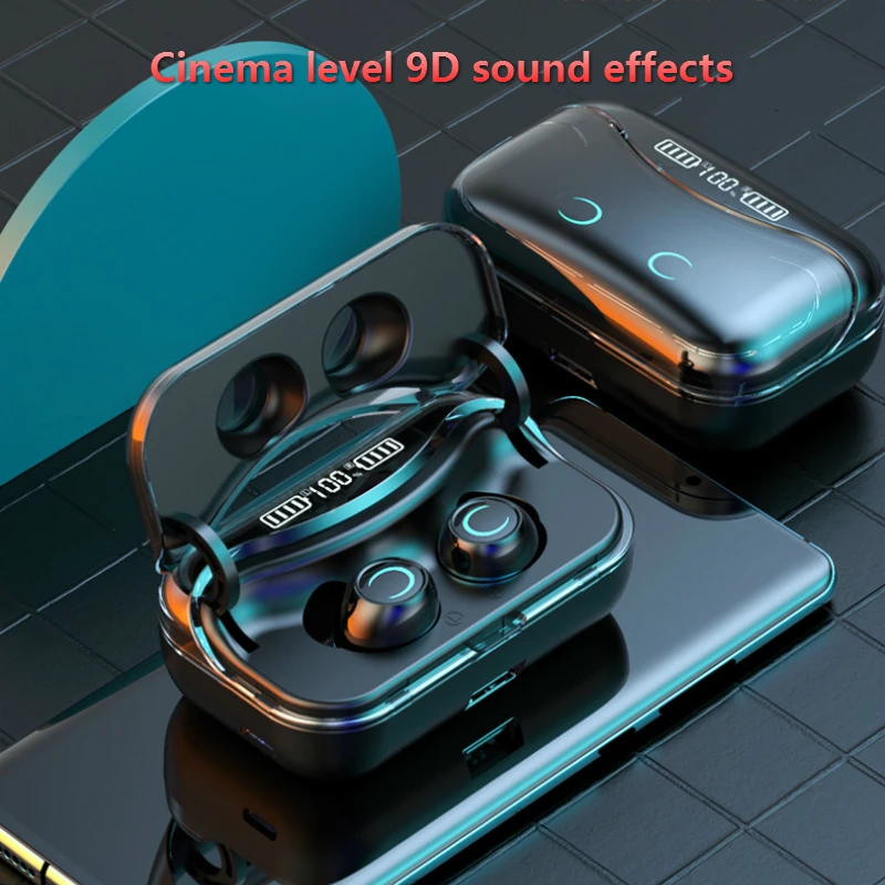 TWS Bluetooth 5 1 наушники 9D HIFI стерео беспроводные светодиодный дисплей
