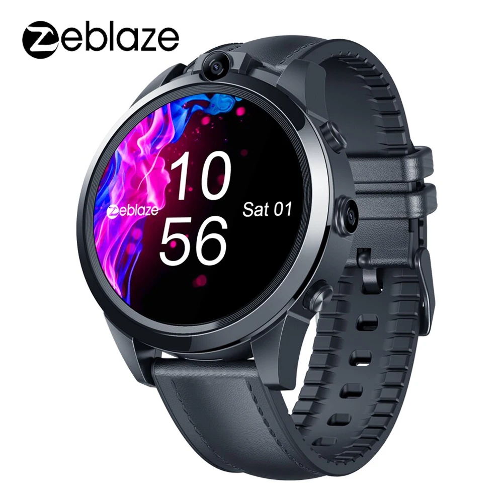 Умные часы Zeblaze THOR 5 PRO 3 Гб ОЗУ + 32 ПЗУ 0 МП две камеры фитнес трекер пульсометр 4G