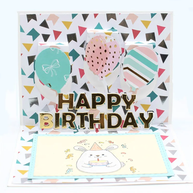 

KSCRAFT Happy Birthday Metal Cutting Dies Stencils for DIY Scrapbooking/photo album Decorative Embossing DIY Paper Cards
