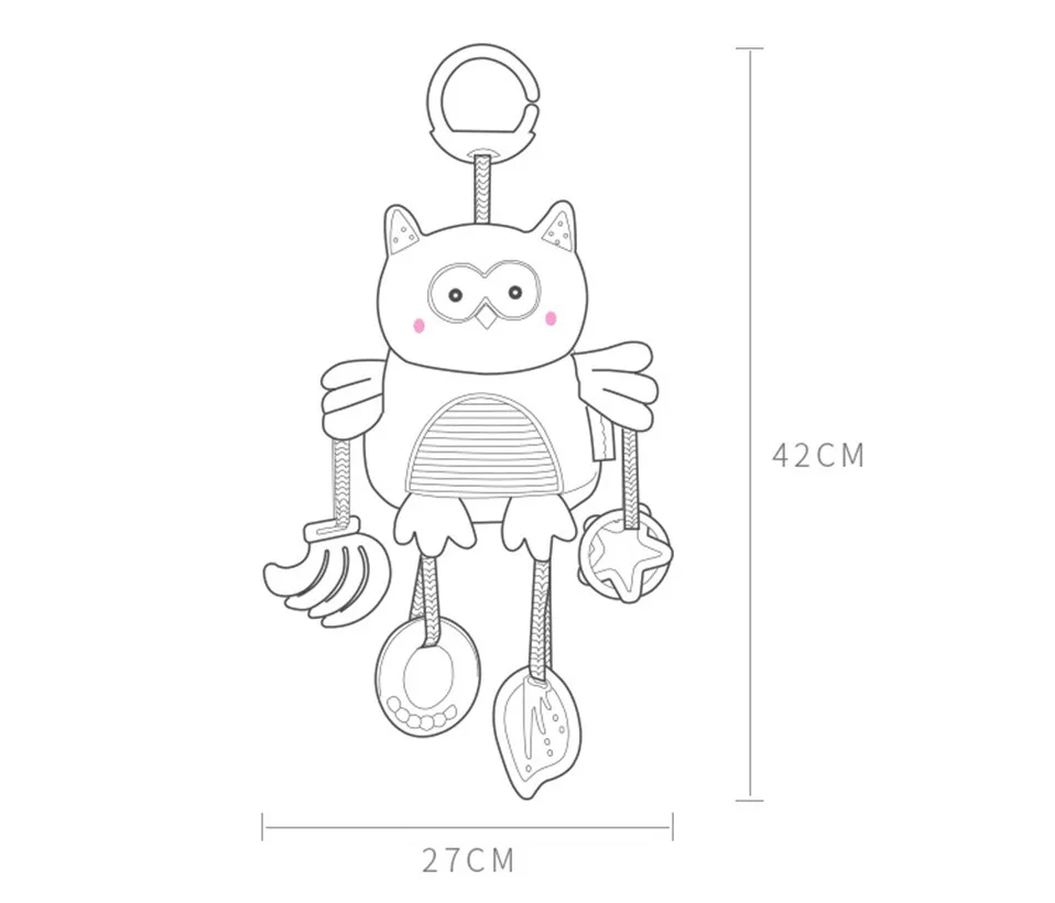 Переносные Погремушки для новорожденных, игрушки для 0-12 месяцев, прогулочная коляска, кровать, подвесная многофункциональная плюшевая кукла, детские игрушки, подарки для малышей