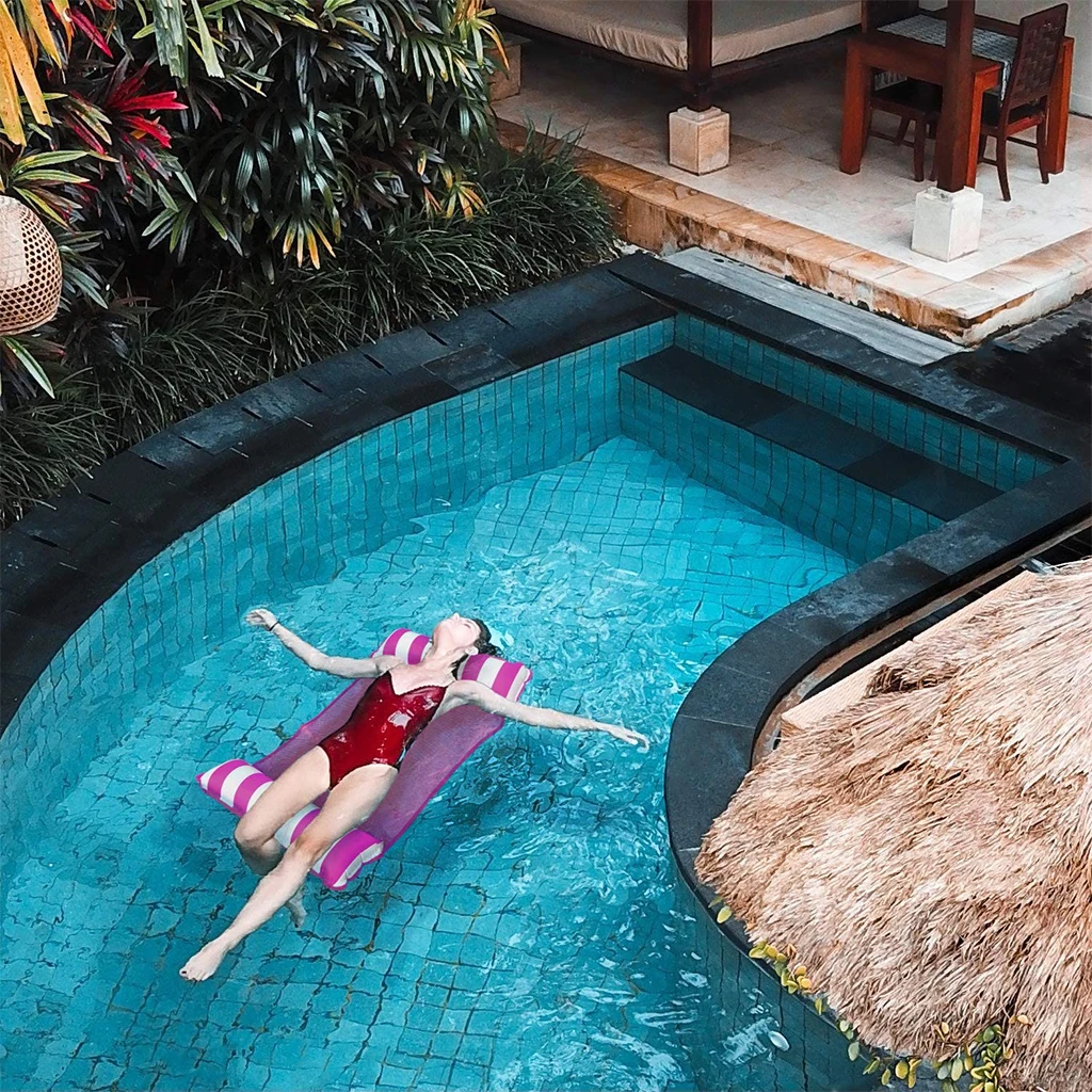 Swimming Water Floating Chair Pool Floating Hammock Water Inflated Bed Pillow Air Mattress Party Fun Toy Lazy Water Lounge Chair