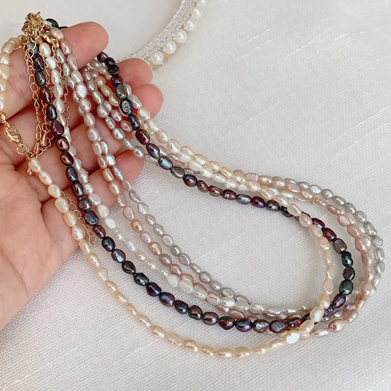 Collier Perles De Nacre Vintage - Bijou Fantaisie Nacré - Occasion