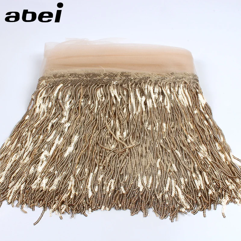 Lace Fabric Lace Ribbon Lace Garment Accessories Lace Sewing Supplies Lace Decoration Lace Accessories Lace Sewing Accessories 32cm 2yard Shining Mesh Fabric Lace Fringe Sequins Paillette Tassel Ribbon DIY Wedding Party Dance Dress Sewing