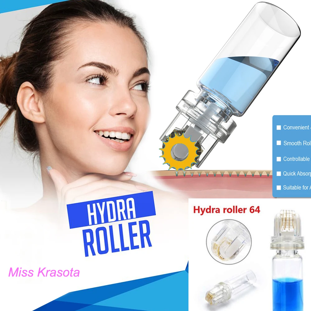 Новинка ролик Hydra 64 титановые иглы микро игольчатый Дерма омолаживающий мезо для