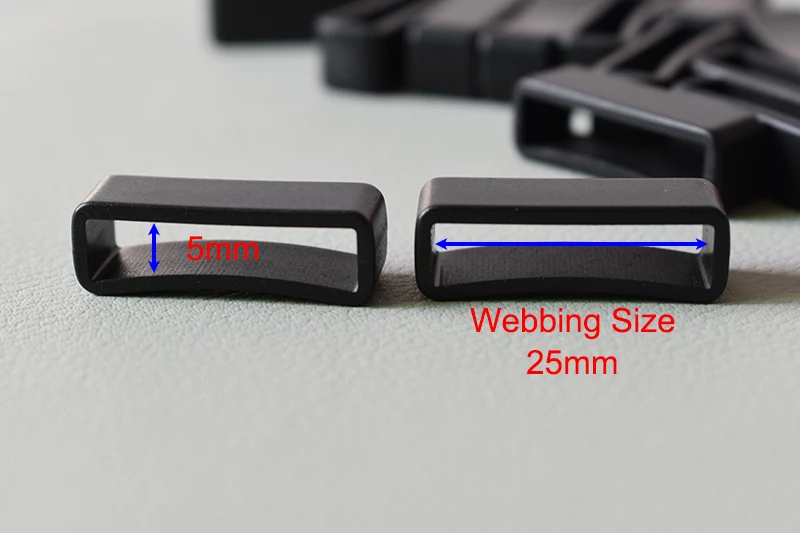 200pcs/lot 20mm 25mm ribbon Metal D rings plastic adjuster release buckle for dog collar necklace bags paracord DIY accessories