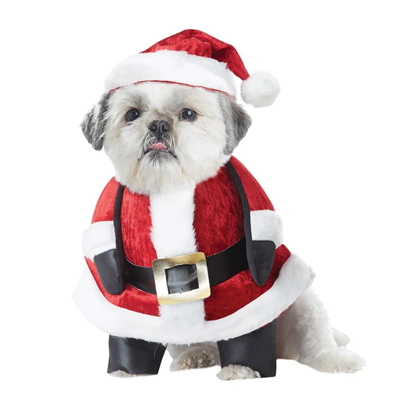 Забавный домашний костюм для косплея, зимняя одежда для собак, стоящая одежда для щенков, набор для маленьких средних собак