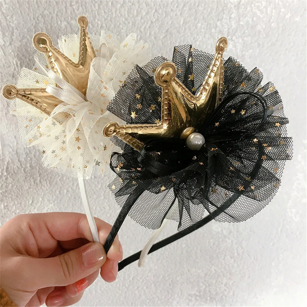 Headbands For Kids Girl Princess Hairbands Yarn Crown Bow Knot Rabbit Flower Child Hair Accessories Korean Handmade Wholesale | Аксессуары
