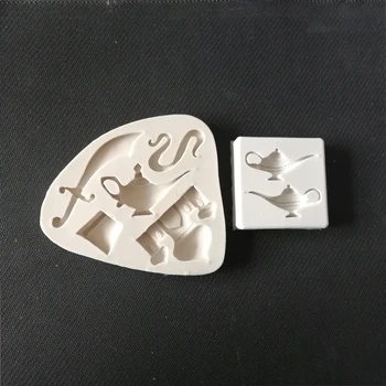 

Magic Lamp & Castle Mould Silicone Mold Fondant Cake Decorating Tool Gumpaste Sugarcraft Chocolate Forms Bakeware Tools