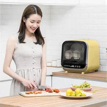 1 шт. мини-блюдо моечная машина для 4 комплектов посуда стерилизация Автоматическая Бытовая посудомоечная машина для посуды закаленное стекло