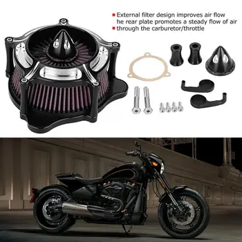

Motorcycle Air Filters CNC Deep Edge Cut Motorcycle Air Cleaner Air Intake Filter Kit Fit for Trike Touring 2008-2016 filtro de