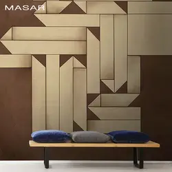 MASAR ручной Оригами эффект геометрическое настенное украшение с изображением фигуры спальня гостиная столовая коридор зал Фон Настенные