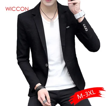 

Men's Solid Brand Blazer Male Thin Wild Personality Spring & Summer Solid Color Leisure Blazer
