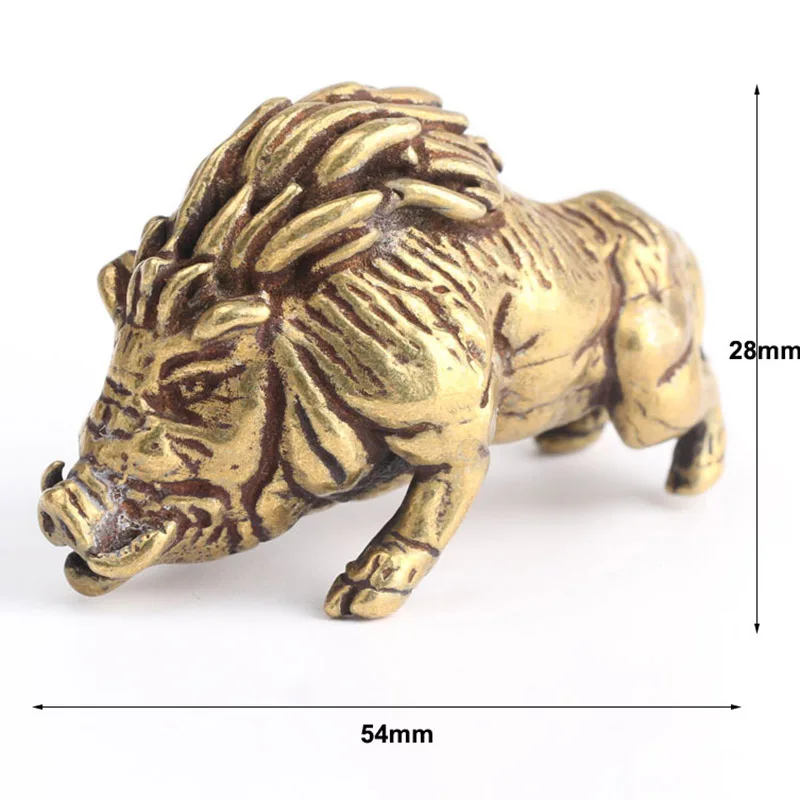 1 шт. Ретро латунные ремесла дикая кабана фигурка орнамент статуя животного