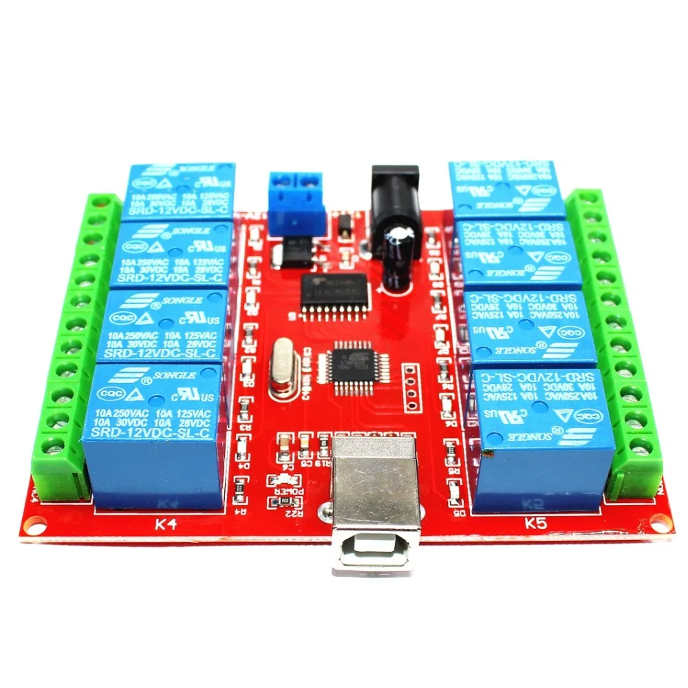 8-канальный видеорегистратор 12V USB компьютера управления Переключатель диск триггерный релейный модуль PC интеллигентая(ый) контроллер плата управления