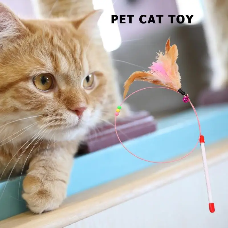 10 шт. Забавный для домашнего котика игрушка кошка палка игрушечная мышь шарики с колокольчиками интерактивные игрушки