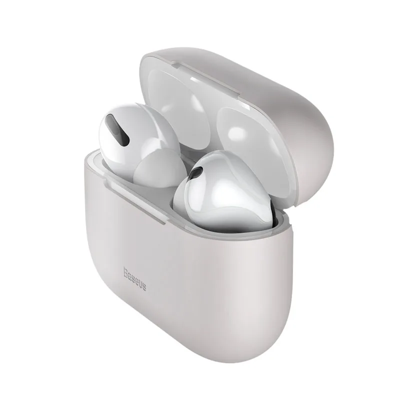 Серый Силиконовый чехол Baseus для Airpods Pro, беспроводной Bluetooth чехол для наушников для Apple Airpods pro, чехол, наушники для Air Pod Pro - Цвет: Серый