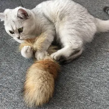 

Cat Interactive Toys Stick Feather Wand Toys With Bell Artificial Plush Tail Cat Kitten Teaser Toys Funny Pet Exercise Toys New