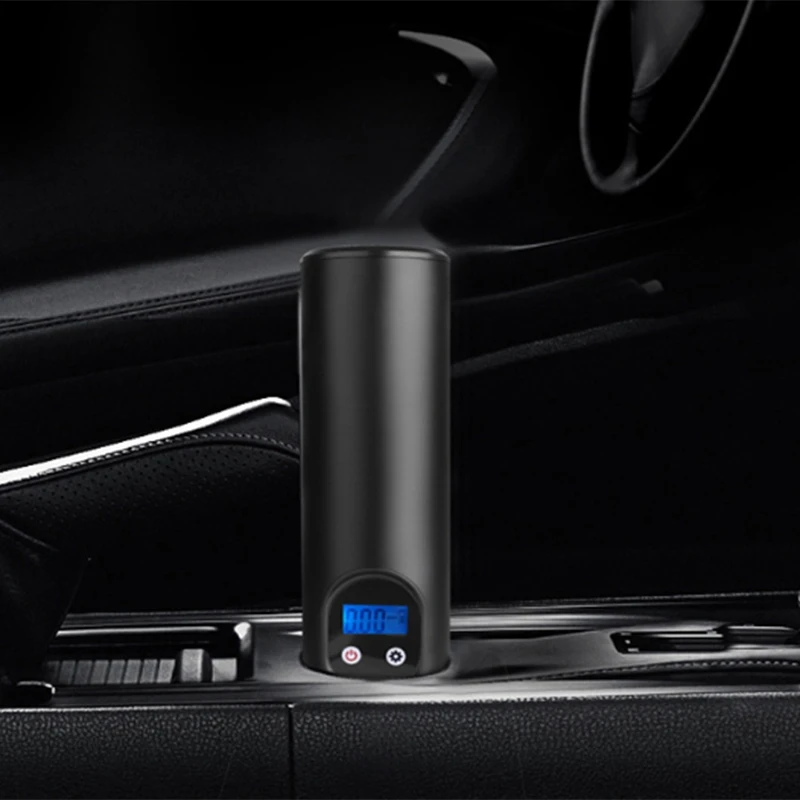2000Am 12.4V Universal Portable Digital Intelligent Air Pump 6Led Lamp Column Air Pump Wireless Charging Tire Compressor