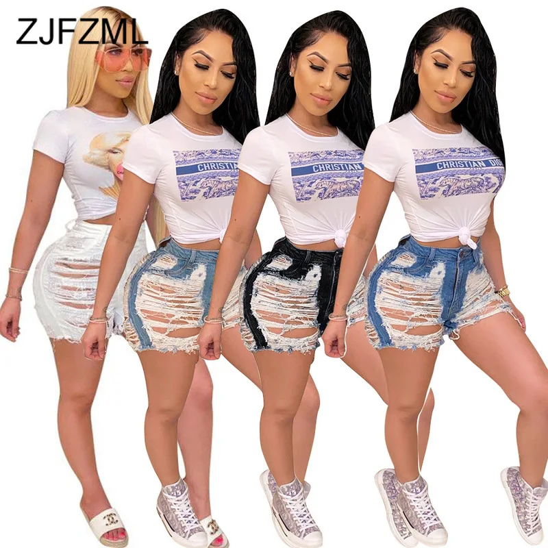 

High Waist Hollow Out Casual Denim Short Women Sexy Zipper Fly Beach Club Party Jean Summer Female Bandage Plus Size Short Pants