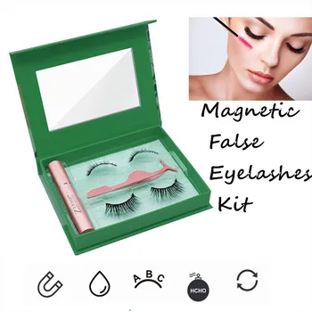 

3D Magnetic False Eyelashes Magnetic Liquid Eyeliner ,Natural Soft Fake Eyelashes Extension Waterproof Long Lasting Eyeliner kit