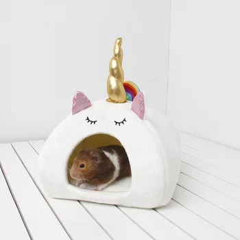 

Small Animal House Guinea Pigs Hamsters Hedgehogs Dutch Rats Ferrets Bearded Dragon Rabbits High Quality White Unicorn ZM907