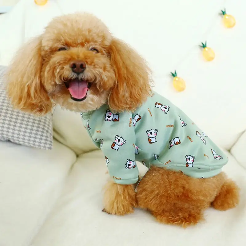 Pet костюм теплая одежда на флисе 2 брюки с широкими штанинами, футболка с О-образным вырезом Одежда для собак в холодную погоду, аксессуары для домашних животных