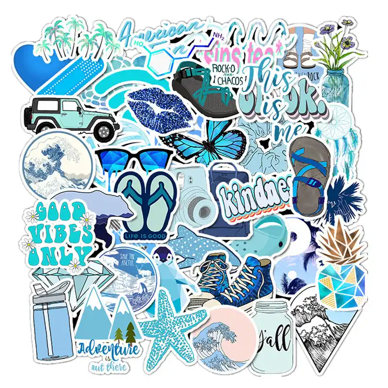 50 Pieces Set Anime Vsco Stickers For Wall Decor Fridge Motorcycle