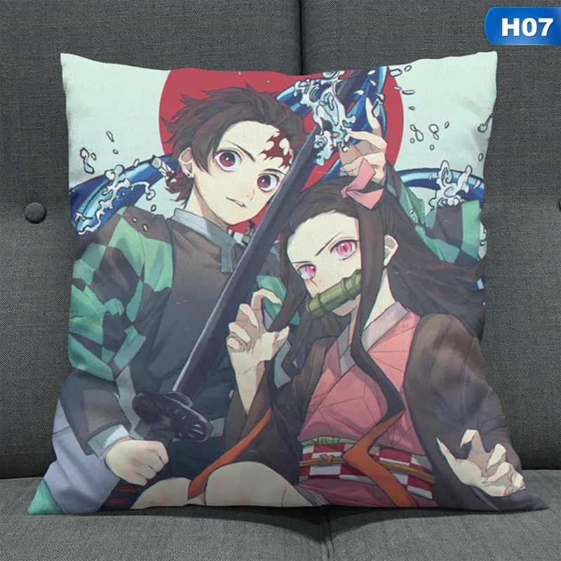 Аниме Demon Slayer: Kimetsu No Yaiba Kamado Tanjirou Dakimakura обнимающий чехол для подушки, наволочка для подушки 45x45 см - Цвет: 7