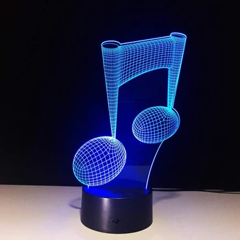 

3D Lamp Desk, 3D Visualization 7 Colors Change Optical Illusion Led Contact Sensor Lamp Bedside Lamp for Home DéCor,Children Gif