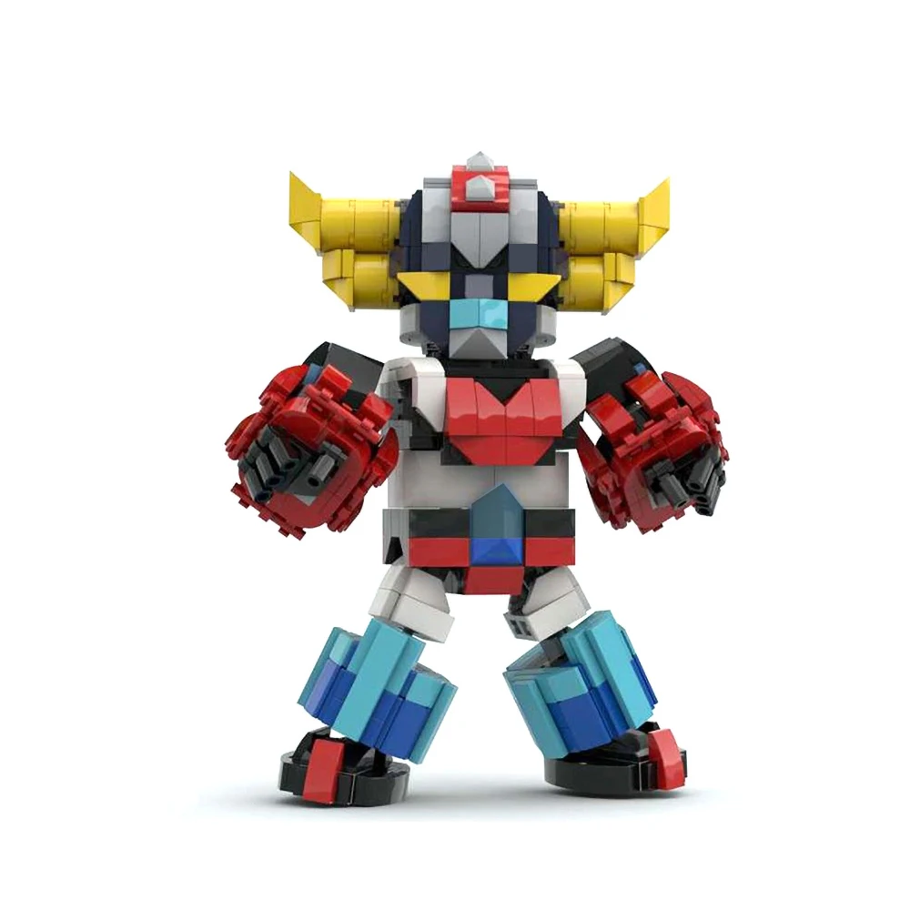 Мини-фигурки MOC из аниме технический Золотой робот мейча строительные блоки